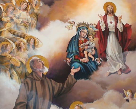 jesus mary and padre pio